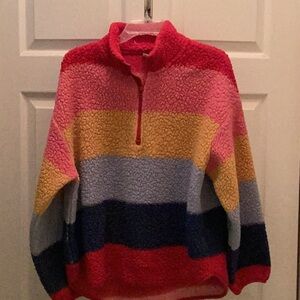 🌈 NWOT Unisex Rainbow Old Navy Fleece Size Large Fun to Wear Closet Must Have 🌈